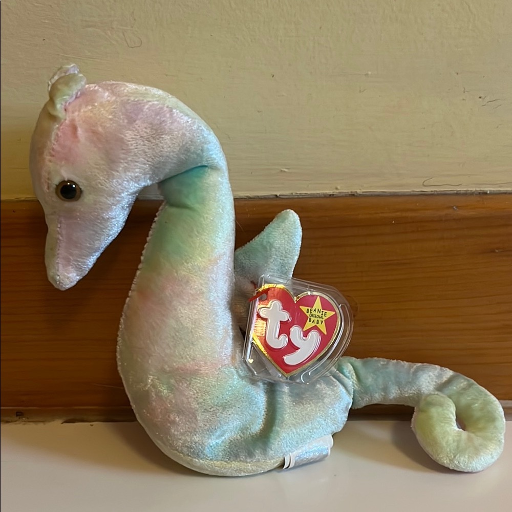 TY Beanie Baby Neon Seahorse